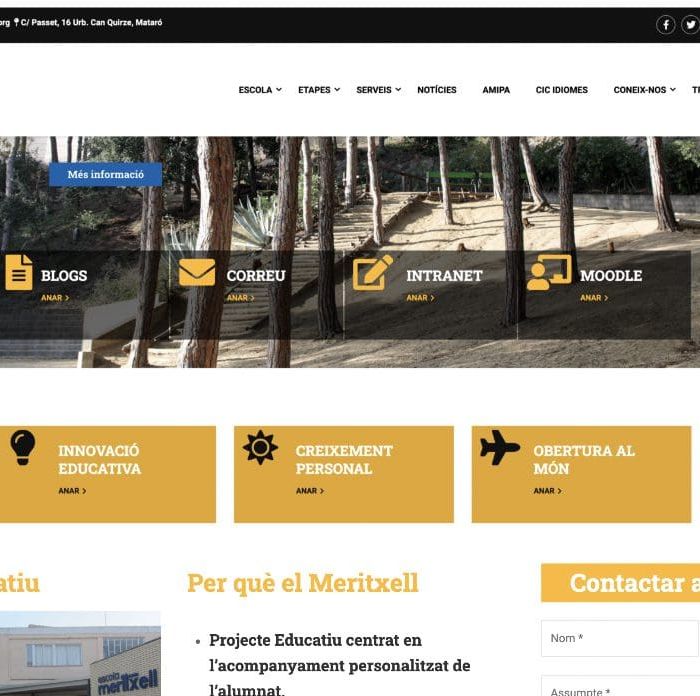 Desarrollo web de la Escola Meritxell