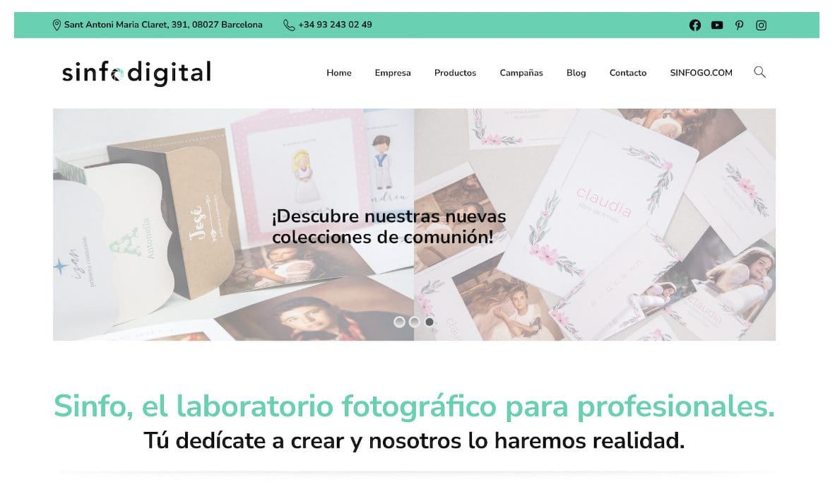 Desarrollo web de SinfoDigital - Laboratorio Fotográfico